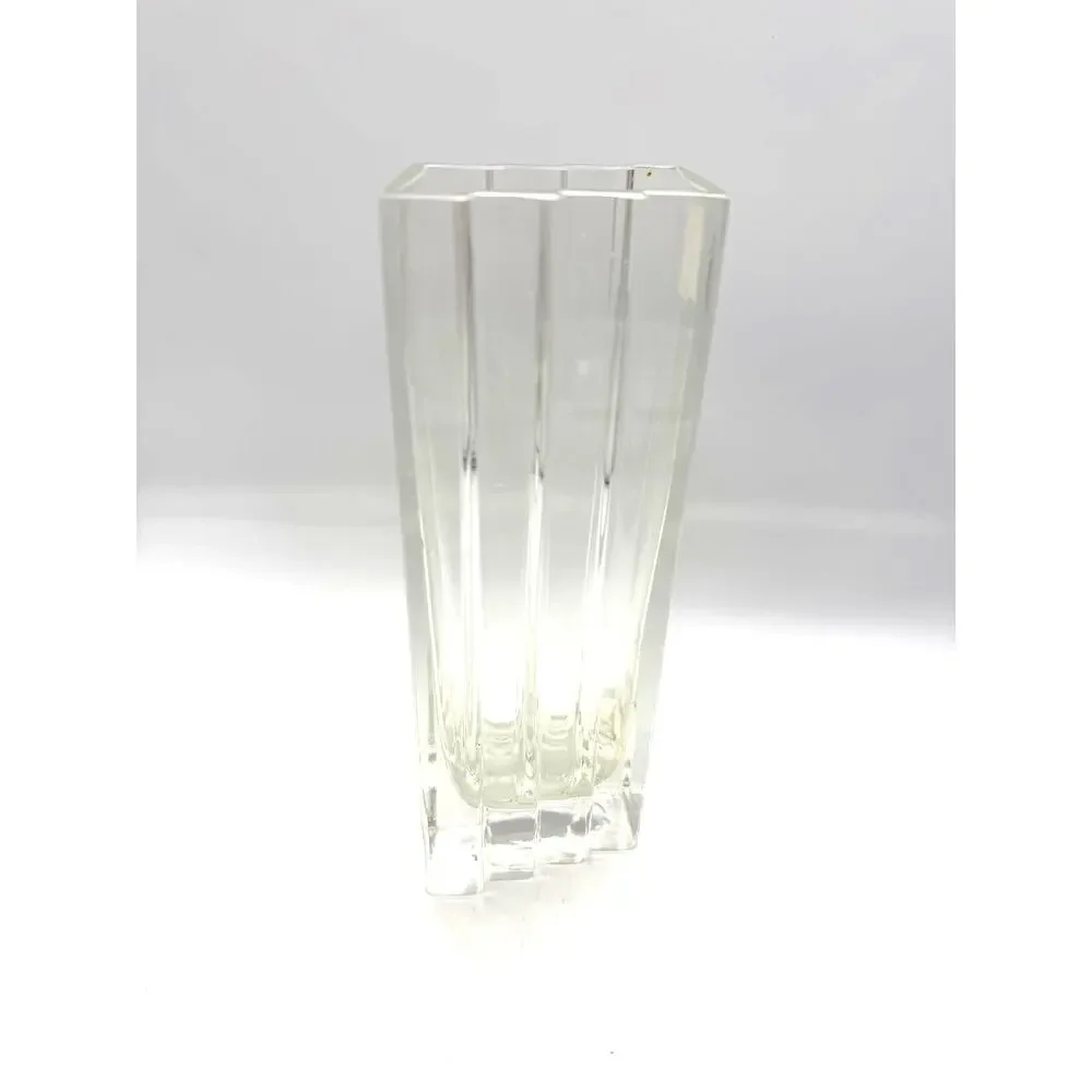 Vintage MCM Mid Century Humppila Art Deco Glass Vase Handmade in Finland 9